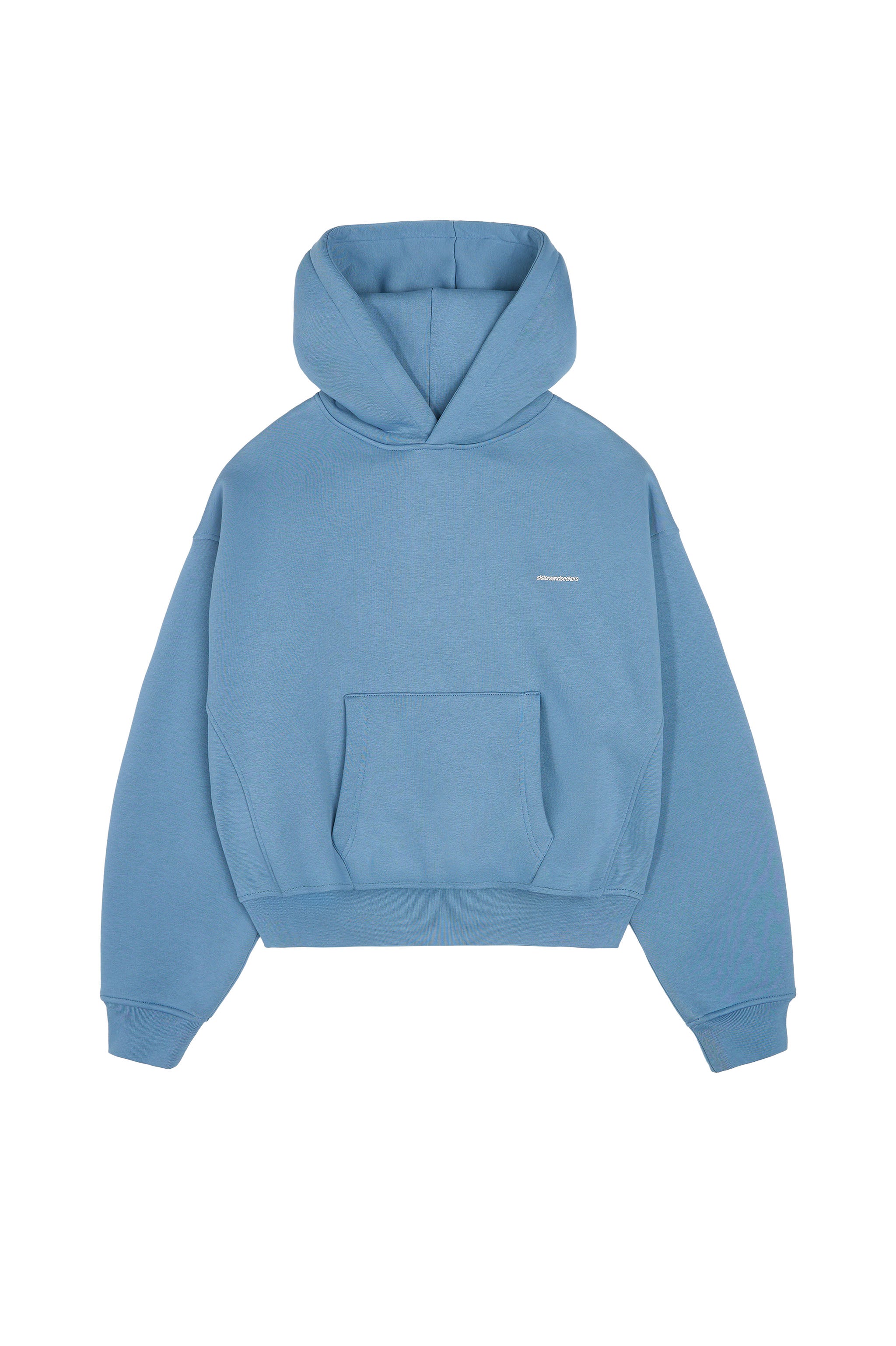Trademark Shrunken Hoodie in Mid Blue